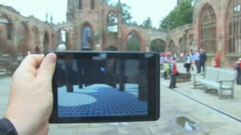 Blitzed Coventry Cathedral revived by new app - BBC News