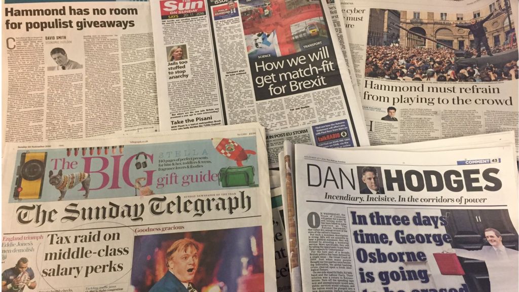 Autumn Statement: The Sunday papers