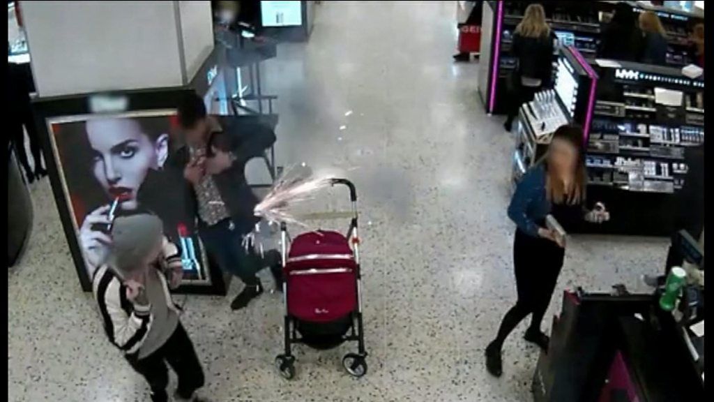 Exploding E-cig battery caught on Leeds Trinity CCTV
