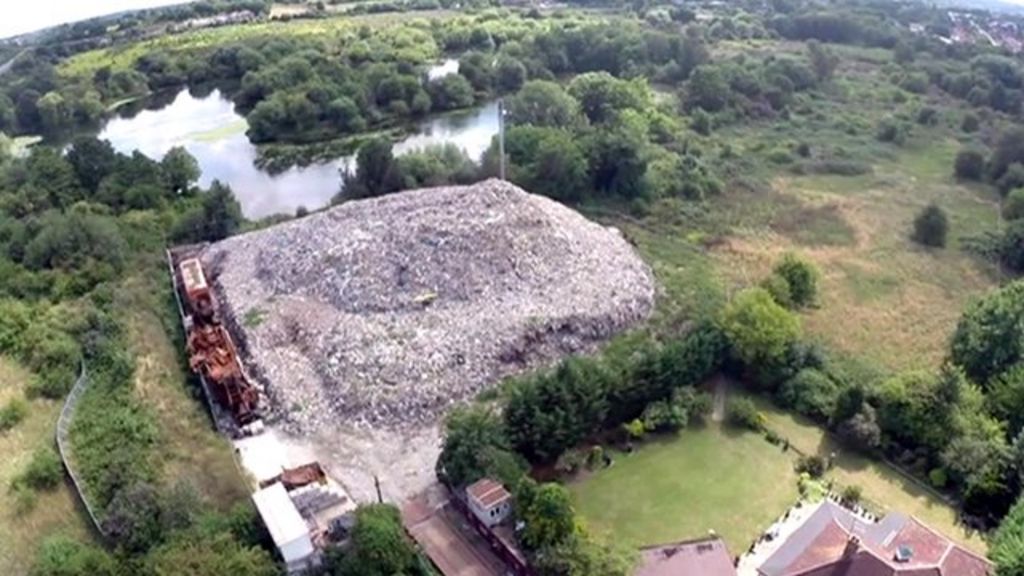 VIDEO: Drone footage of rubbish mountain