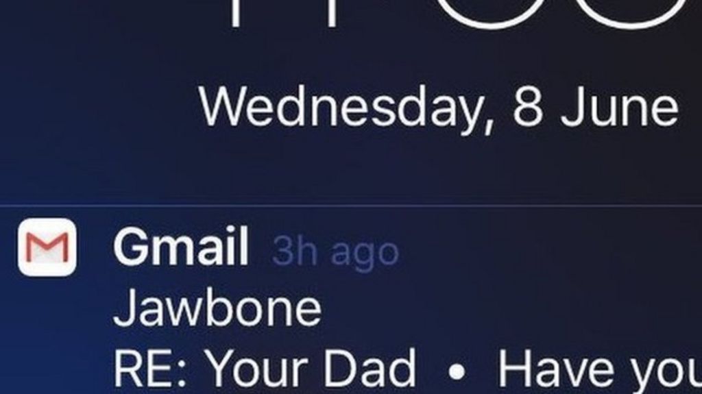 Bereaved anger over Father's Day Jawbone email advert
