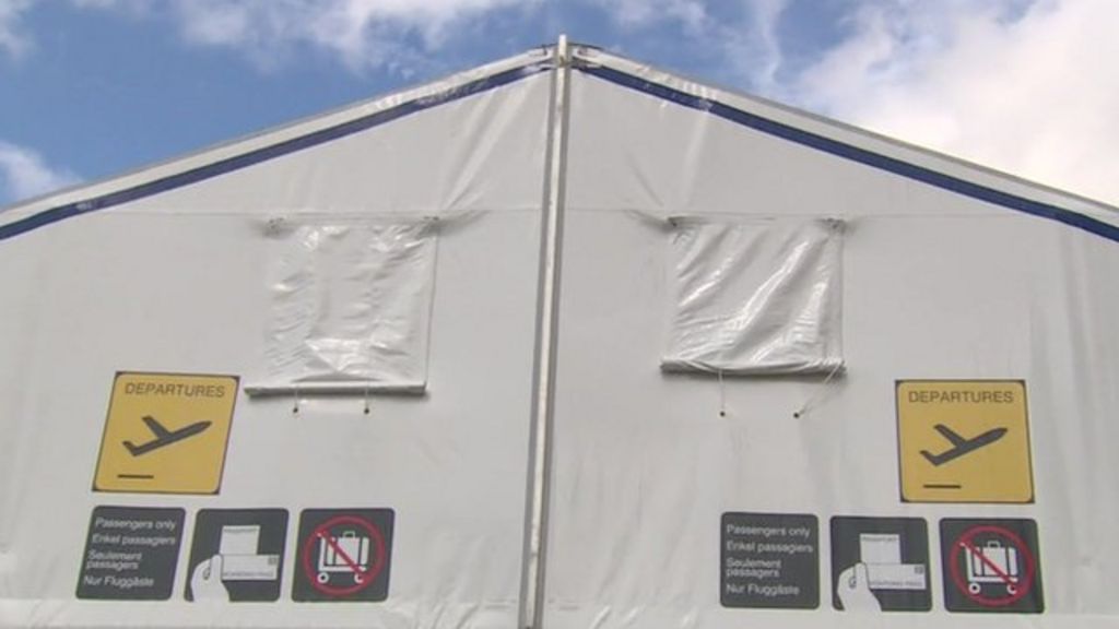 VIDEO: Inside Brussels airport temporary tent