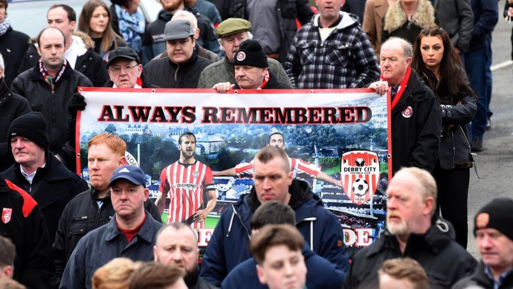 Derry City captain Ryan McBride is laid to rest