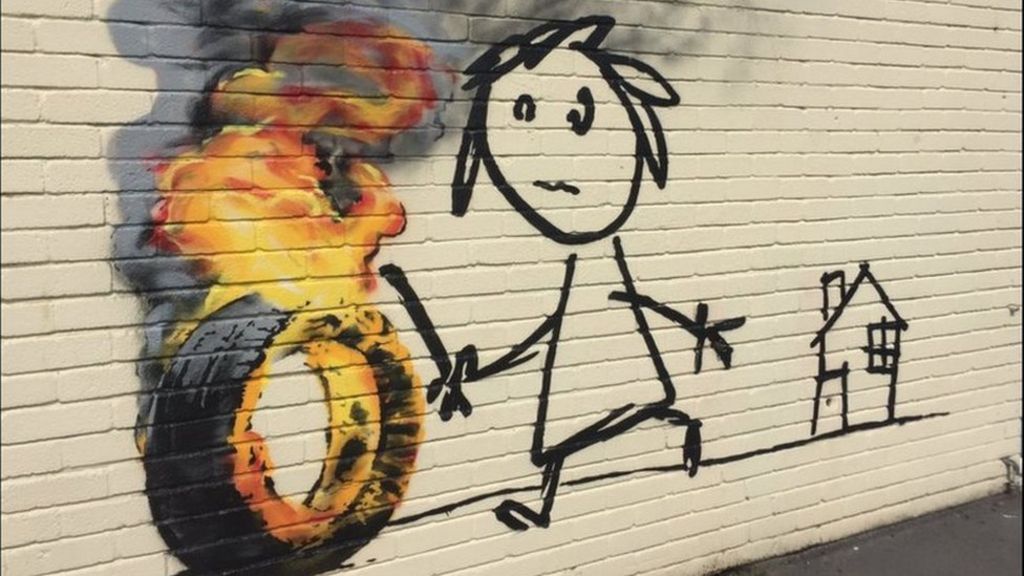 Banksy leaves mural 'present' at school