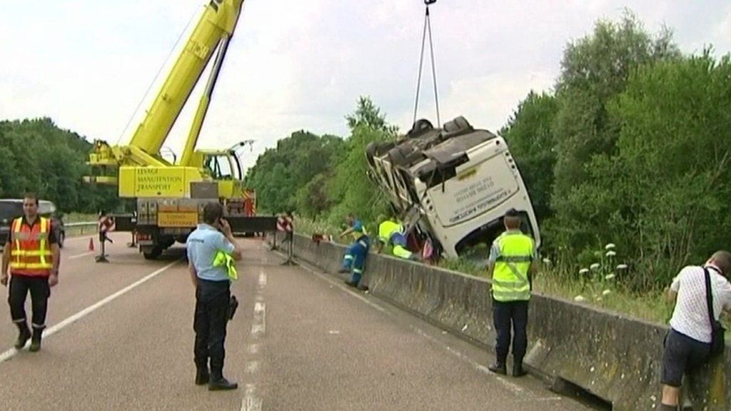 France coach crash: UK pupils from Cheltenham injured