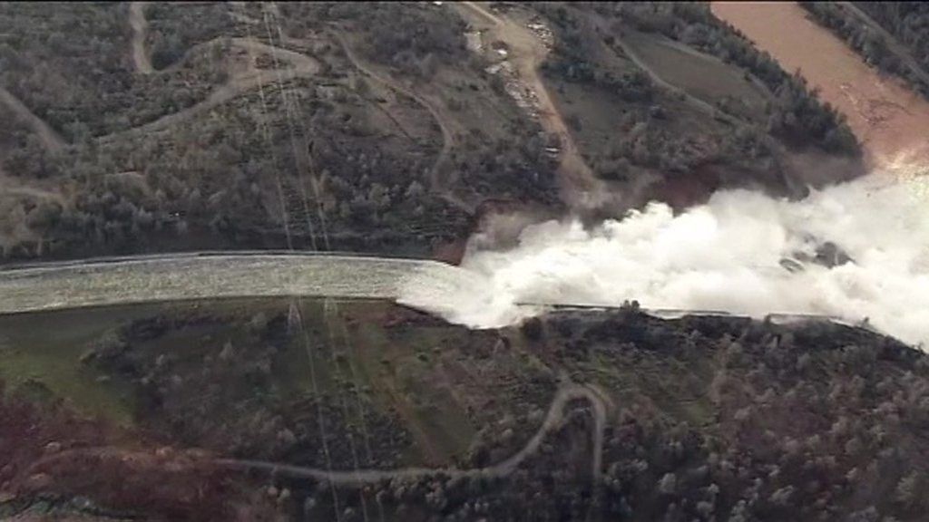 Oroville Dam: Aerials show damaged overspill