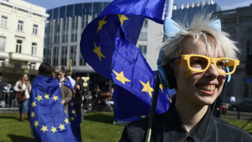 EU treaty anniversary sees protests and marches in major cities - in ... - BBC News