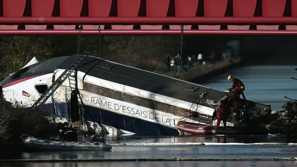 Children on board TGV test train crash