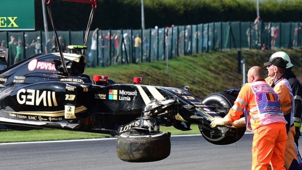 Belgian GP FP1 Highlights Rosberg Quickest As Maldonado Crashes BBC