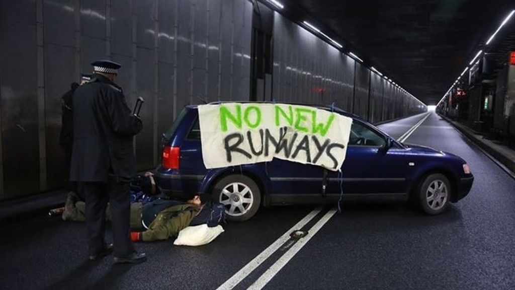 Protesters arrested after Heathrow Airport tunnel blocked