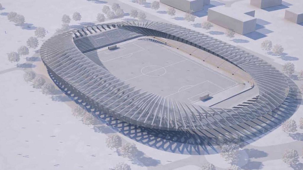 Forest Green Rovers 'Eco Park' stadium designs down to two BBC News