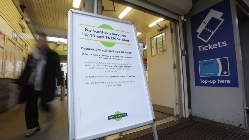 Southern rail row: Train drivers' strike halts services