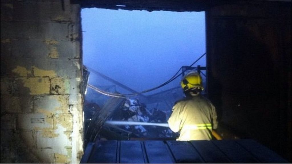 Large fire tackled at industrial site