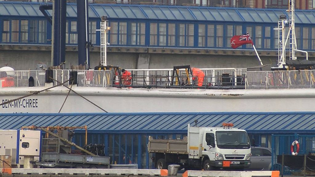 Pier crash ferry back in action