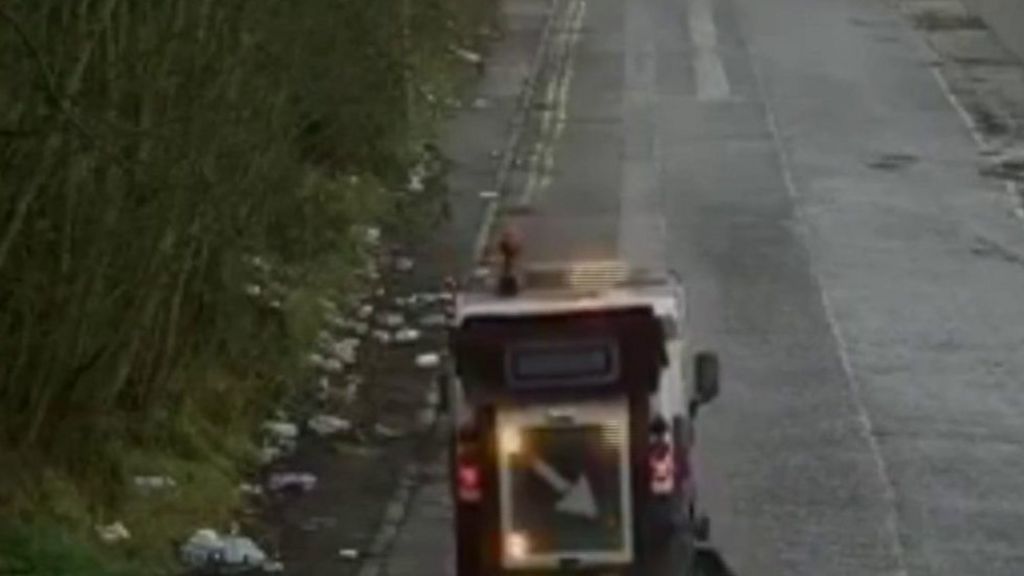 Accrington street sweeper avoids bags of rubbish