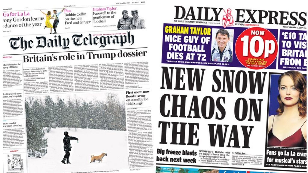 'Snow chaos' and UK role in Trump scandal - BBC News
