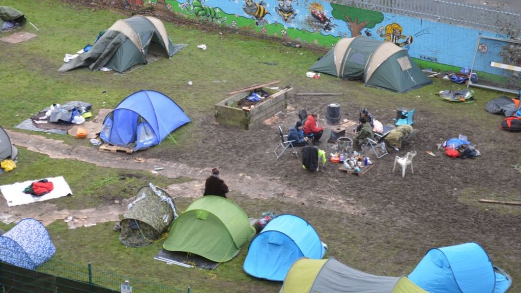 Council takes 'tent village' to court