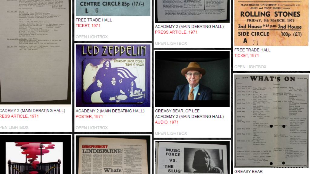 Manchester university makes archive of music memorabilia