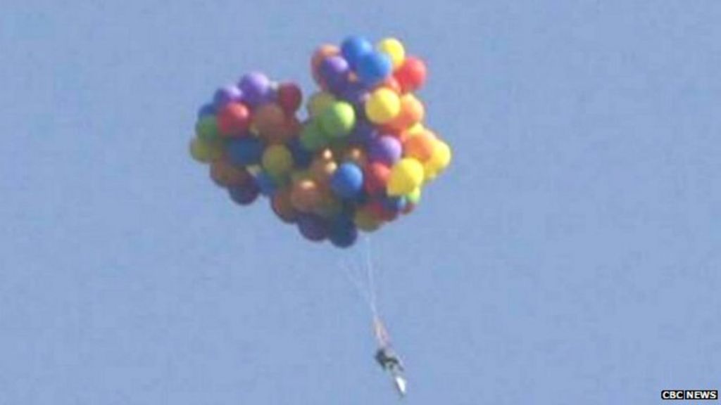 VIDEO: DIY balloonist charged with 'mischief'