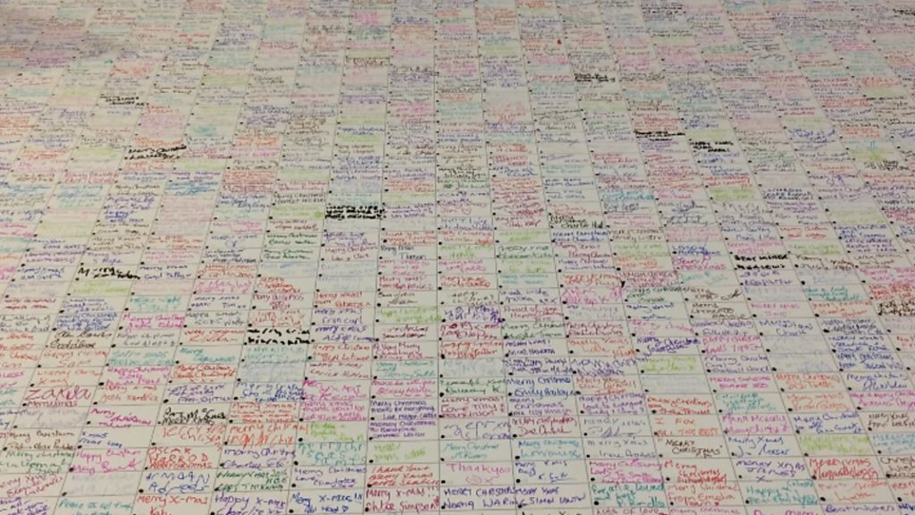 A giant Christmas card for the Armed Forces could break world record