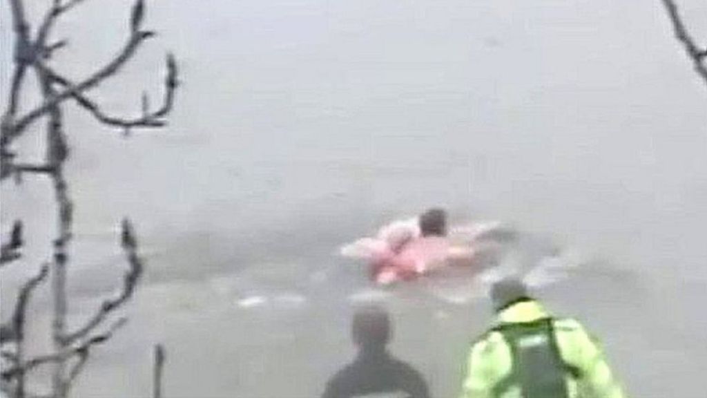 Dramatic footage of river rescue