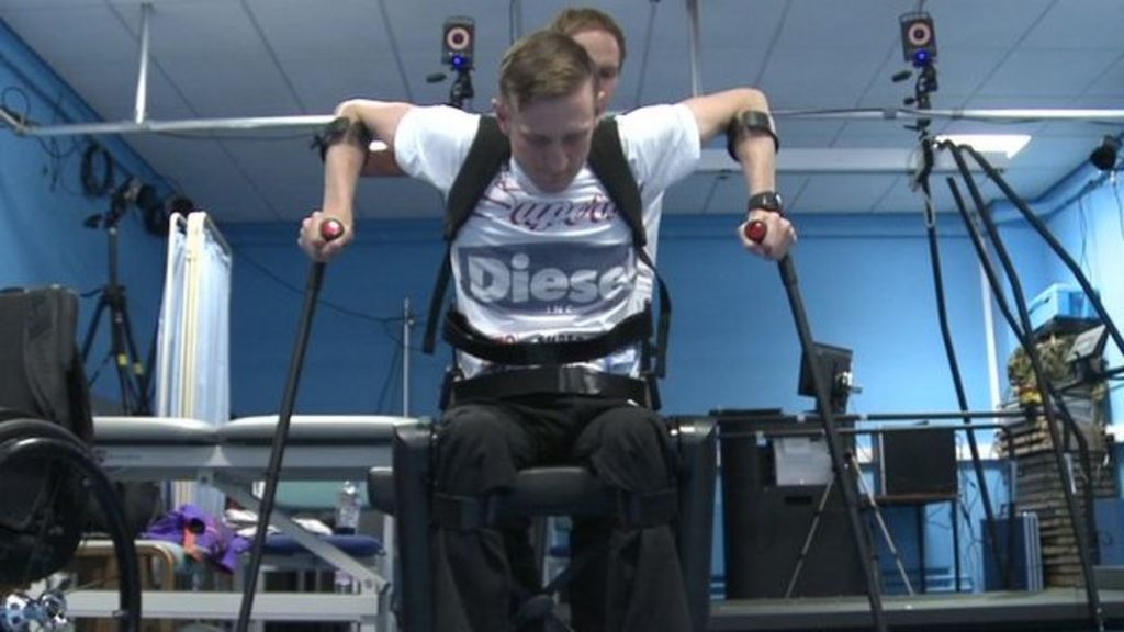 VIDEO: Robot suit lets paralysed soldier walk