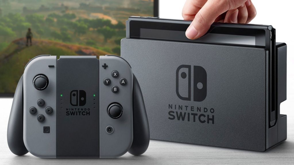 Nintendo Switch console plays games home and away