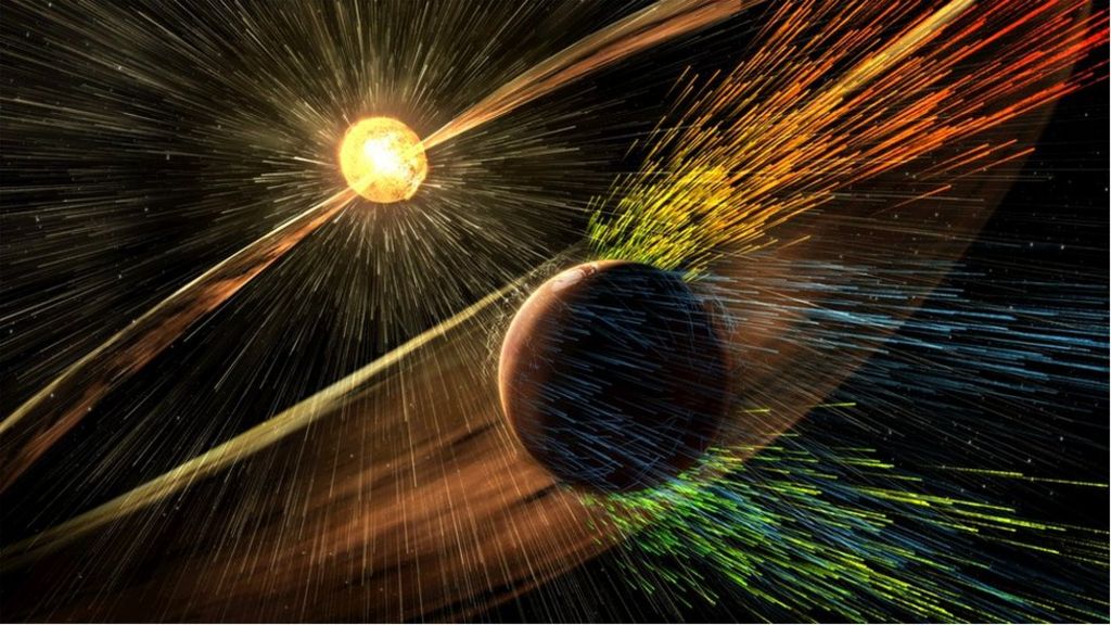 Mars air 'eroded by Sun activity'