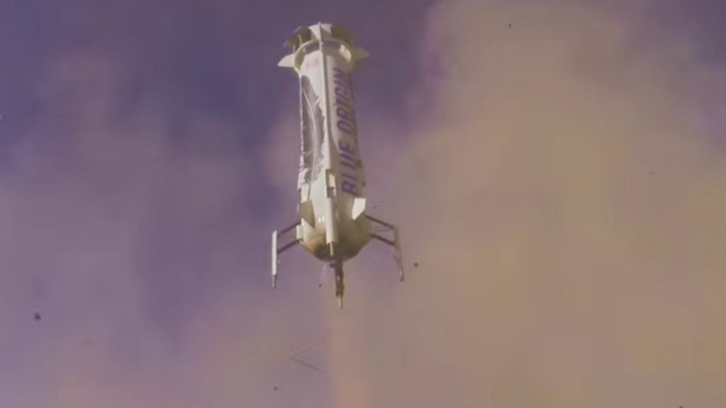 Reusable Bezos rocket revisits space