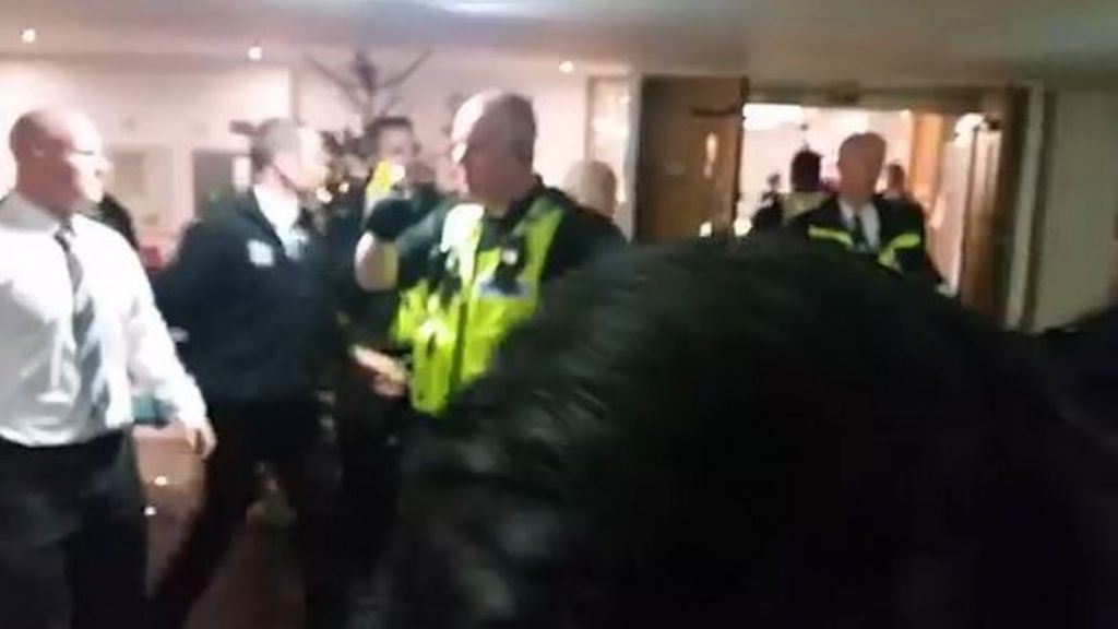 Man assaulted guard at fees protest