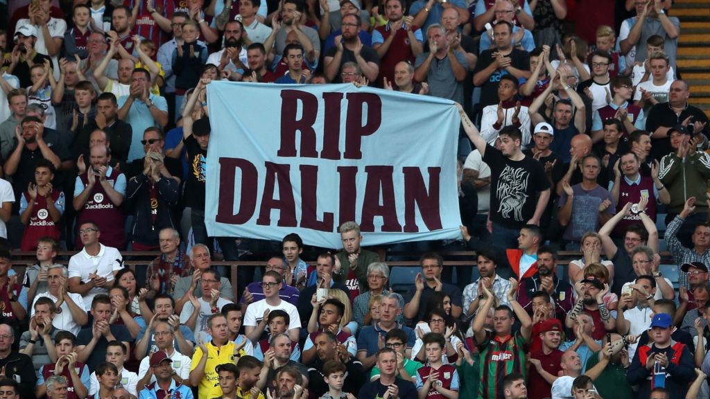 Aston Villa fans pay tribute to Dalian Atkinson after Taser death