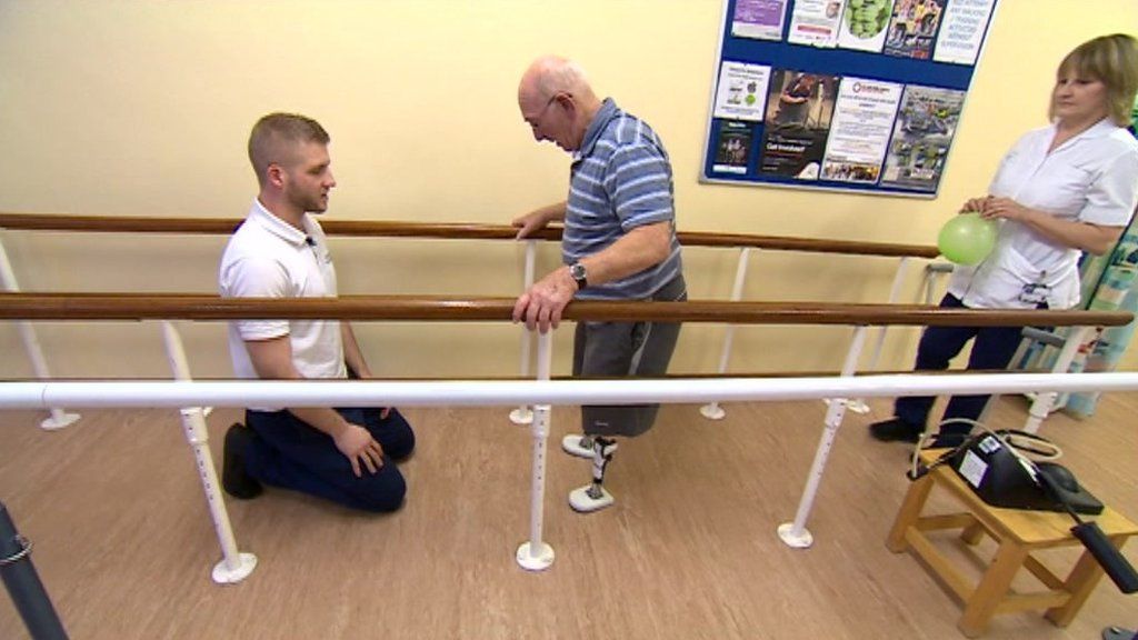 VIDEO: Crushed farmer learns to walk again