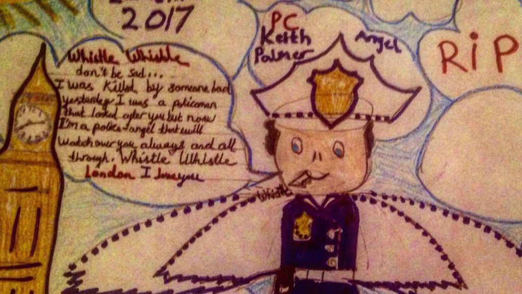 London attack: Eight-year-old children pay tributes to police