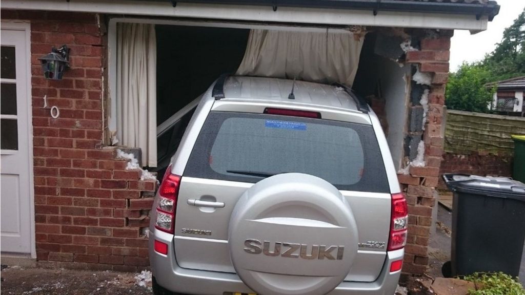 Car crashes into front room of Preston house
