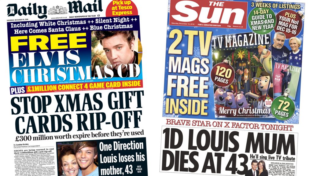 Newspaper review: Gift card 'rip-offs' and credit card 'cons'