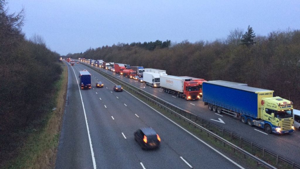 Two die in motorway van and lorry crash