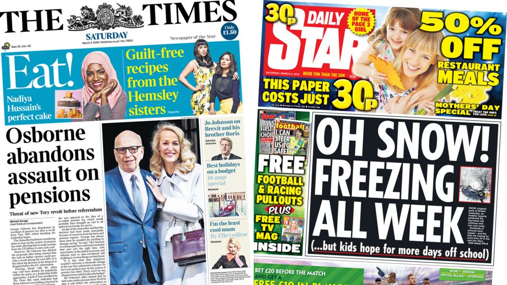 Pensions plan axed, and snow 'all week'