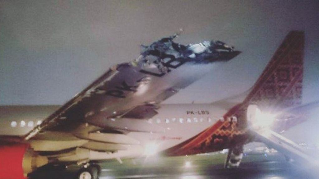 Two planes collide at Jakarta airport
