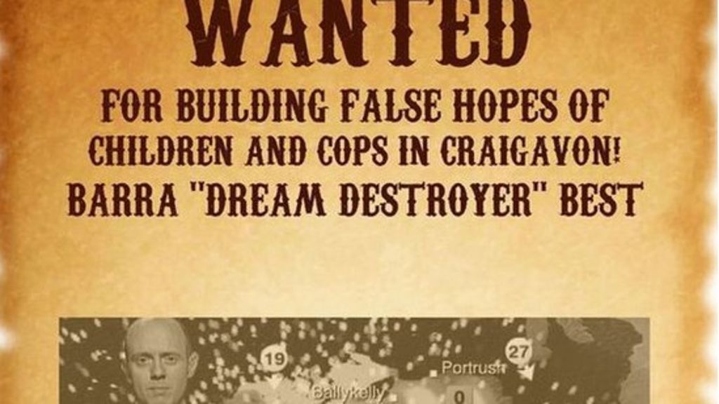 Snow joke: Craigavon PSNI issue wanted poster for BBC News NI's Barra Best