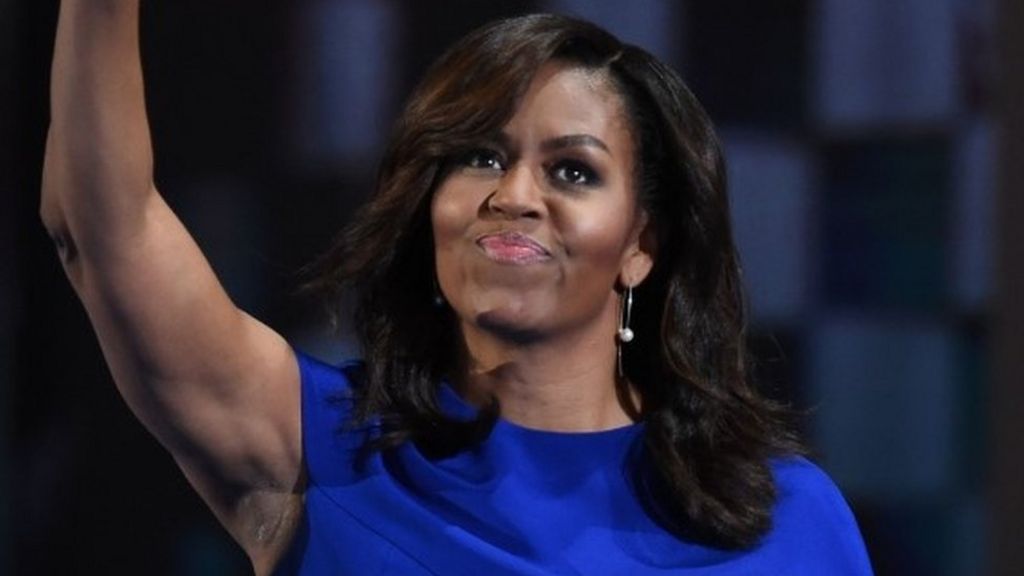 Us Election Michelle Obama Denounces Trump Hate Bbc News