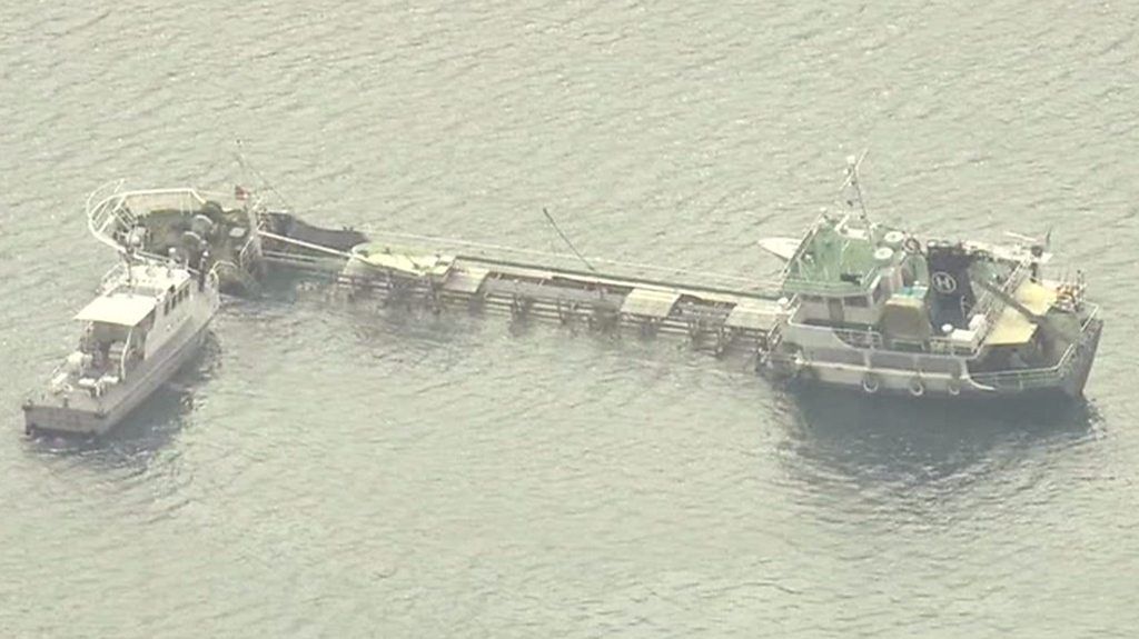 Ship carrying chemicals sinking off Japan coast