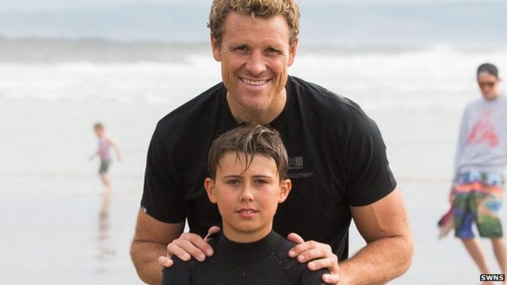 James Cracknell and son in sea rescue