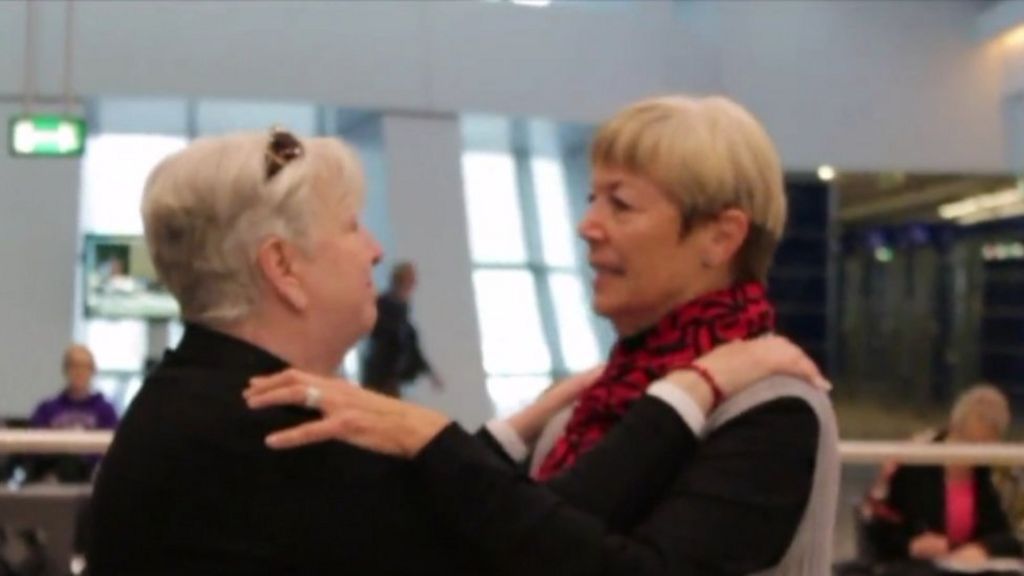 Sisters meet after 64 years apart