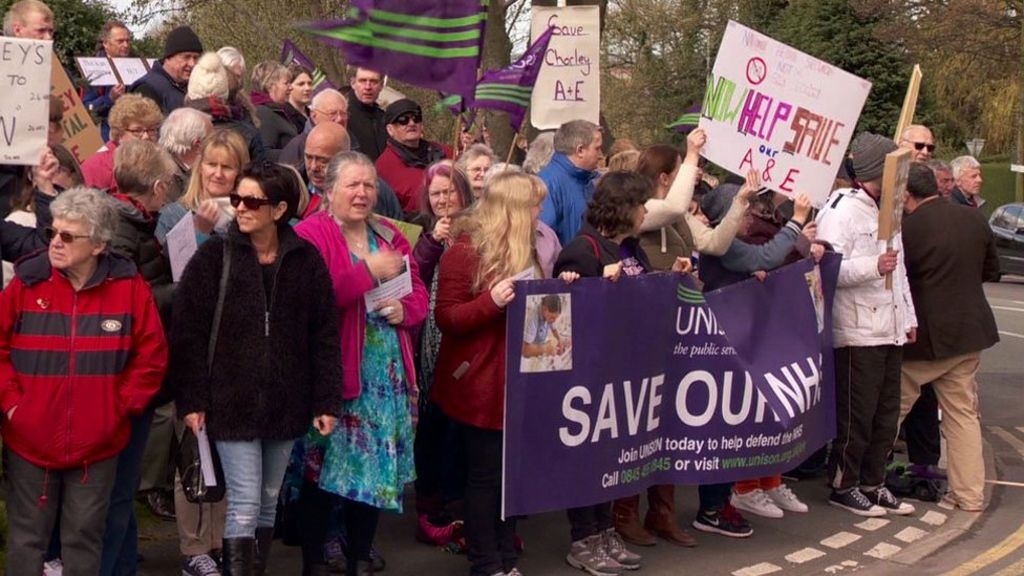 Protest held over Chorley A&E closure