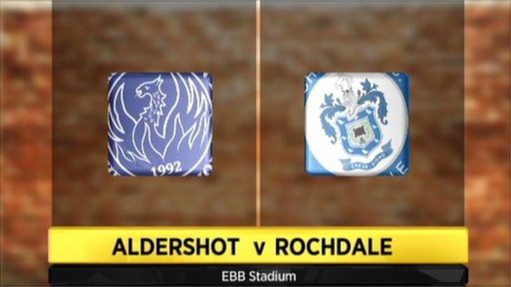 Carling Cup Highlights Aldershot Rochdale Bbc Sport