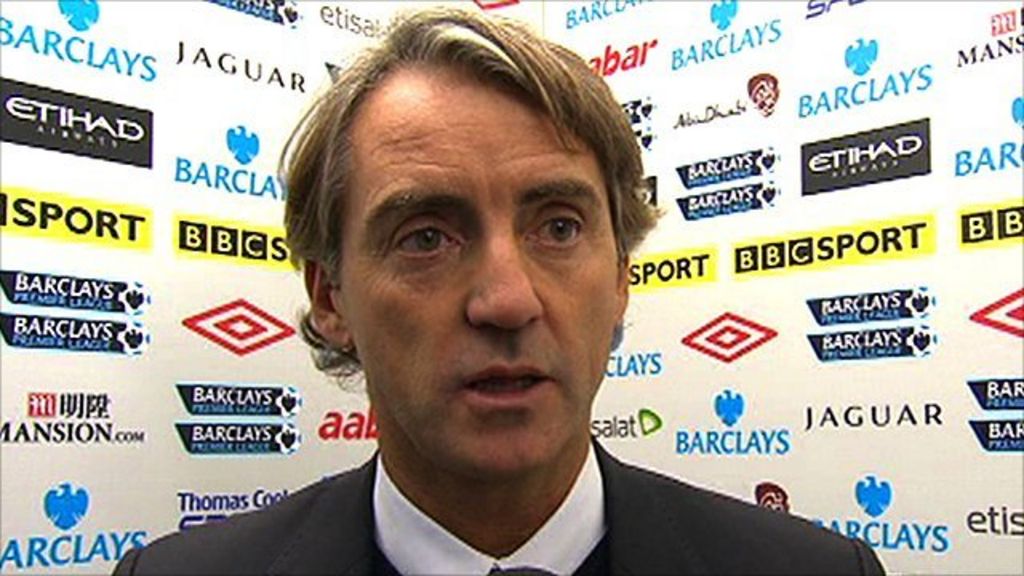 Man City S Fighting Spirit Delights Roberto Mancini Bbc Sport