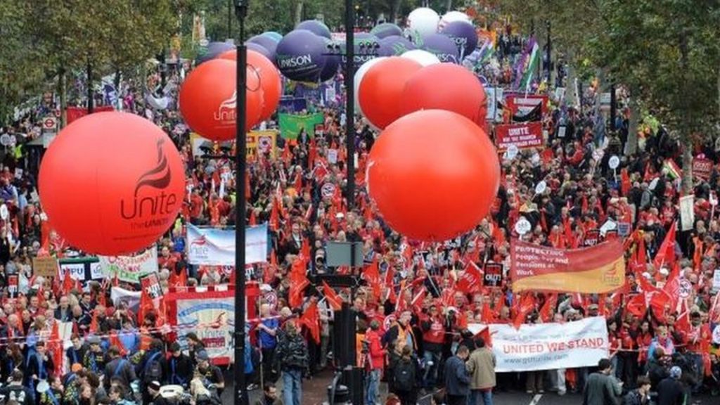 Anti Austerity Marches Take Place Bbc News