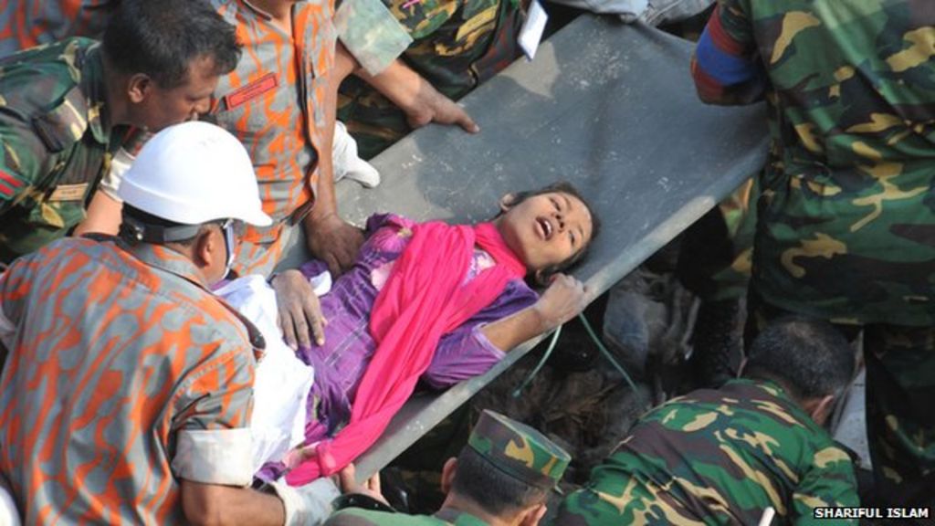 Dhaka Building Collapse Woman Pulled Alive From Rubble BBC News