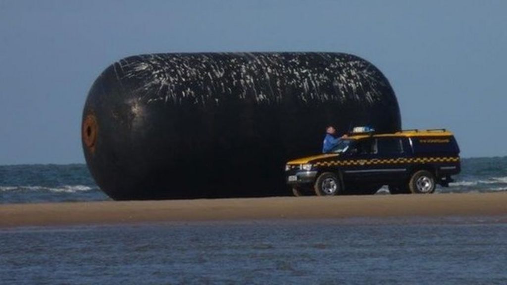 Ships Fender Washed Up On Norfolk Beach Bbc News