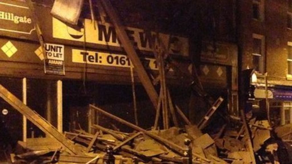 Stockport furniture shop collapses into street BBC News